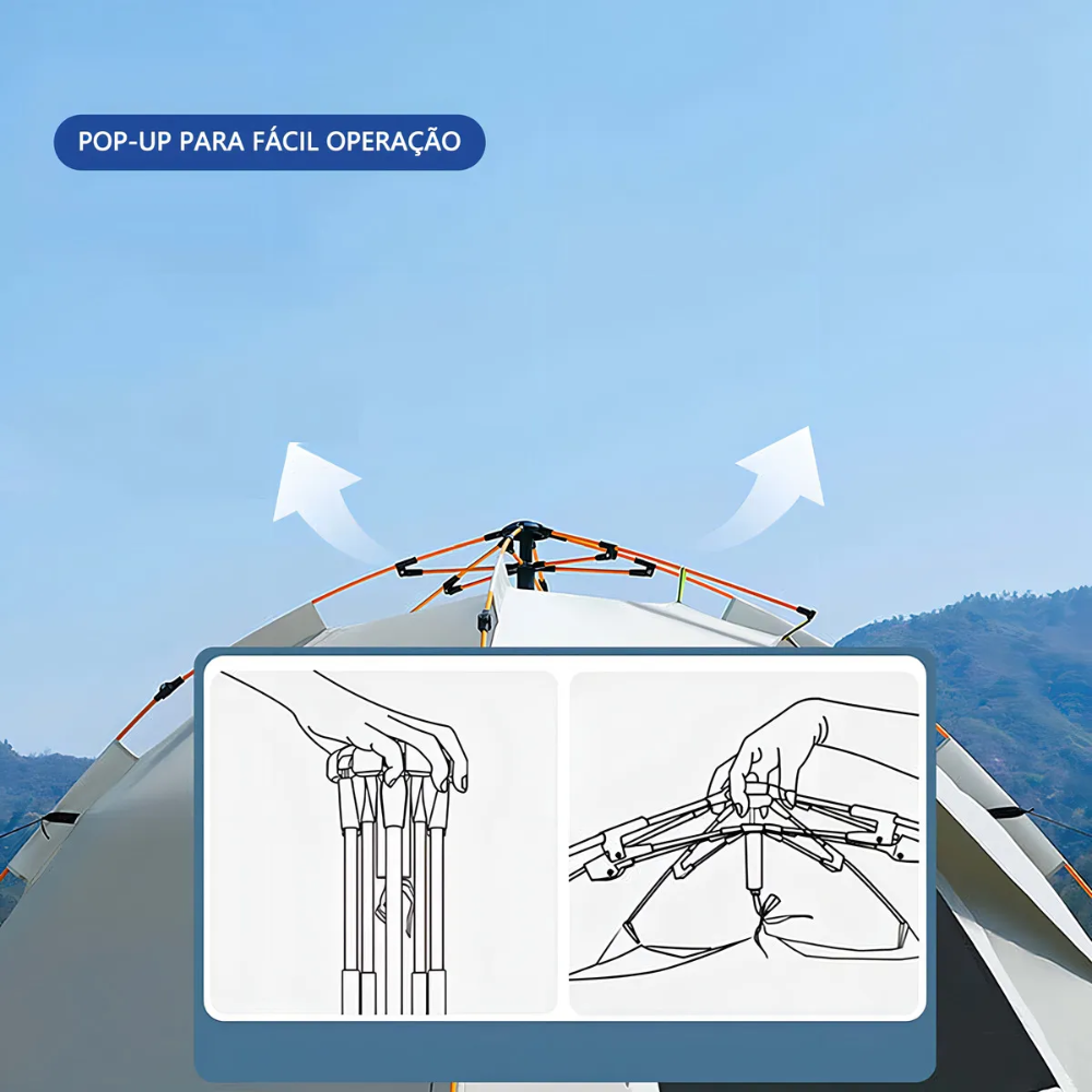Praticidade para montar, conforto para dormir: KIT ConfortCamp™ [ACOMPANHA BOMBA E 2 TRAVESSEIROS]