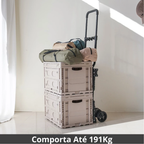 CargoFlex 2 em 1™: Força para carregar, leve para guardar.