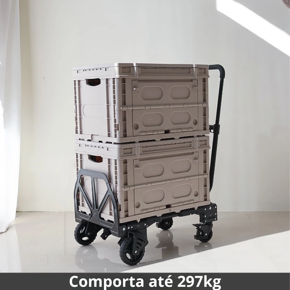CargoFlex 2 em 1™: Força para carregar, leve para guardar.