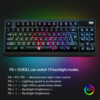 Teclado Gamer sem fio L87 RGB