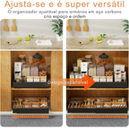 [Kit 2 Unidades] GavetaFlex™ — Ajusta ao seu armário, sem furar