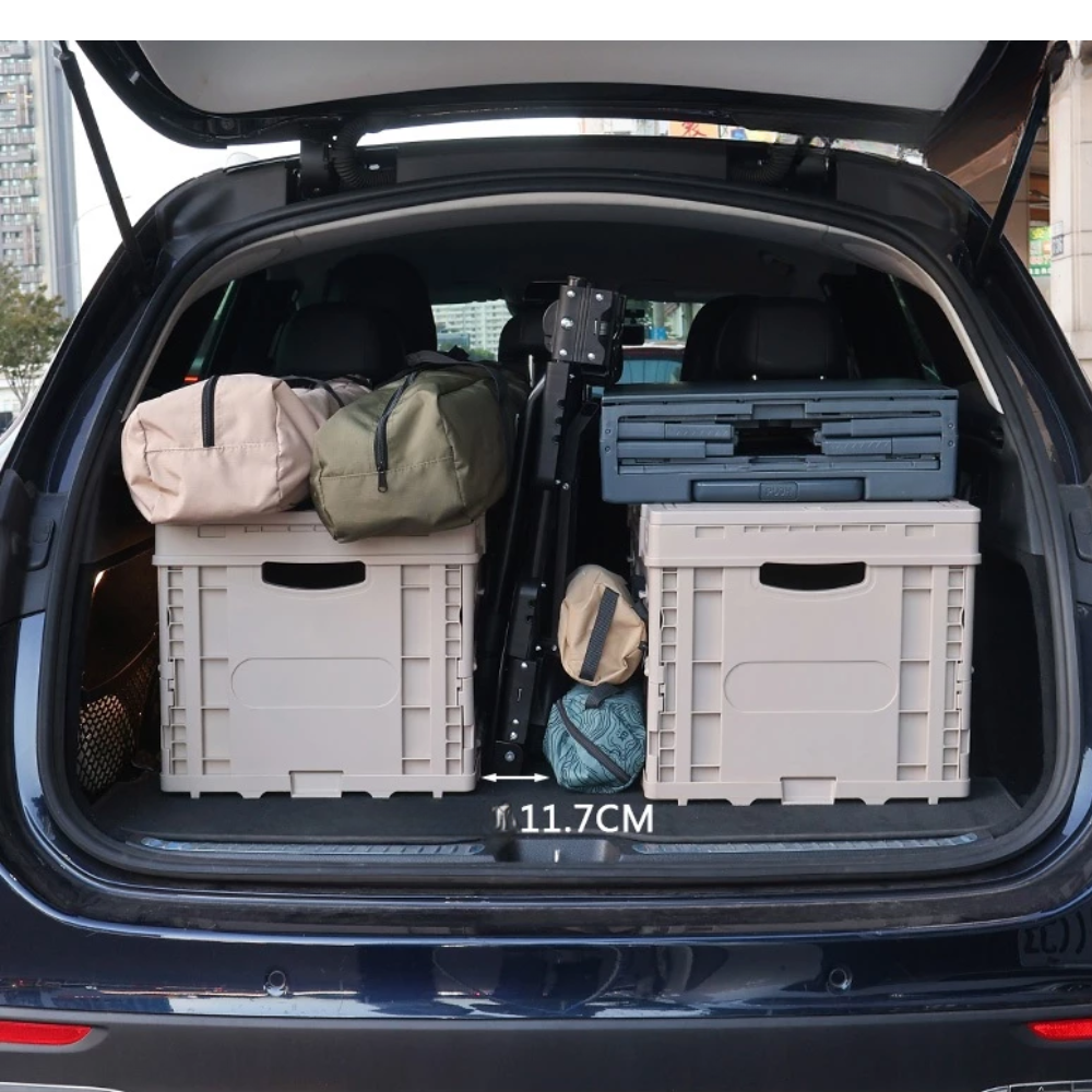 CargoFlex 2 em 1™: Força para carregar, leve para guardar.