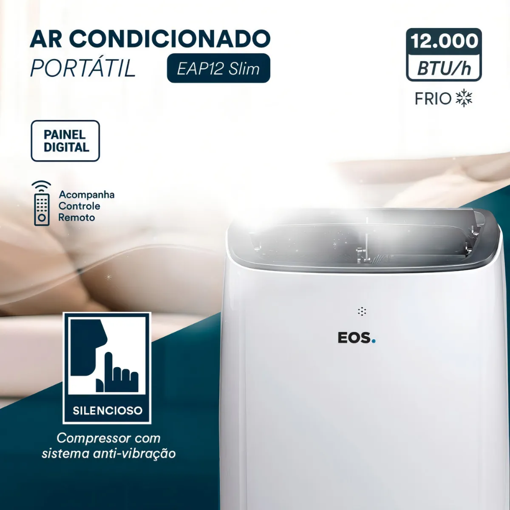 ArSlim 12K — potente, compacto e fácil de usar 12000 BTUS