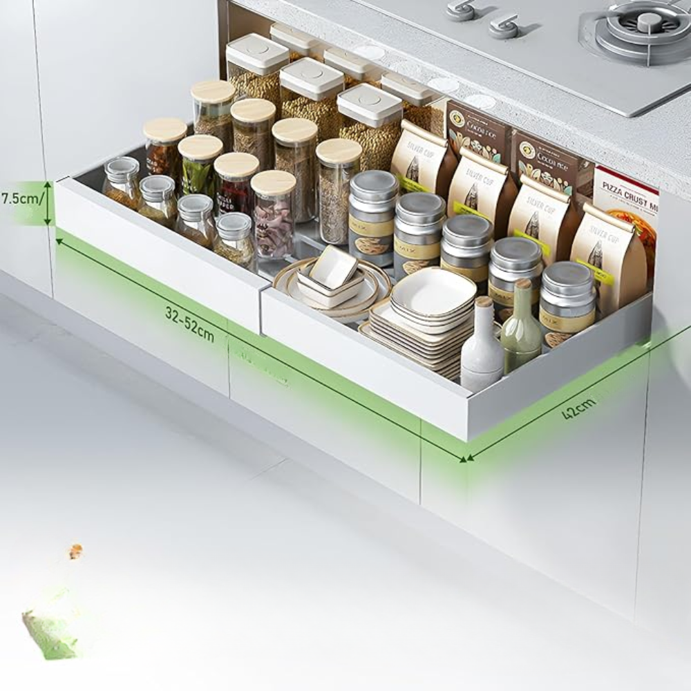 [Kit 2 Unidades] GavetaFlex™ — Ajusta ao seu armário, sem furar