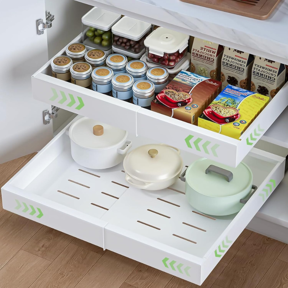 [Kit 2 Unidades] GavetaFlex™ — Ajusta ao seu armário, sem furar